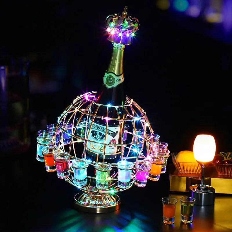 Iron globe shape cup holder for night bar - WILON